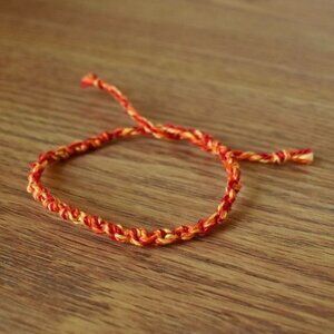 Red Orange Rope Bracelet